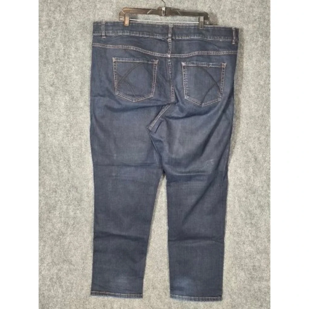 Lane Bryant Straight Tighter Tummy Technology Denim Jeans Dark Wash Sz 26 R Plus - Picture 2 of 10